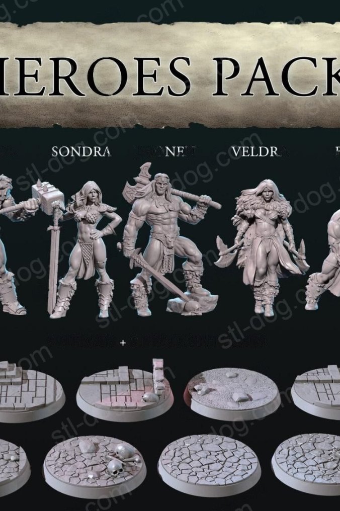英雄包(Heroes Pack) 3D打印图纸